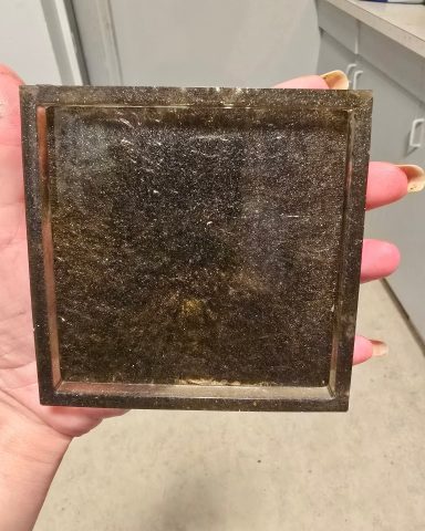 Resin coaster Black Foil